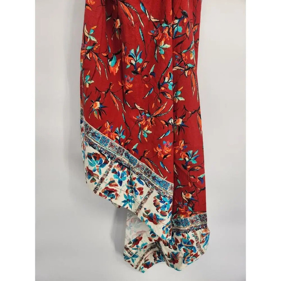 NWT Anthropologie Sleeveless Asymmetrical Floral Linen Midi Dress Sz 10 #9K403 - Picture 9 of 14